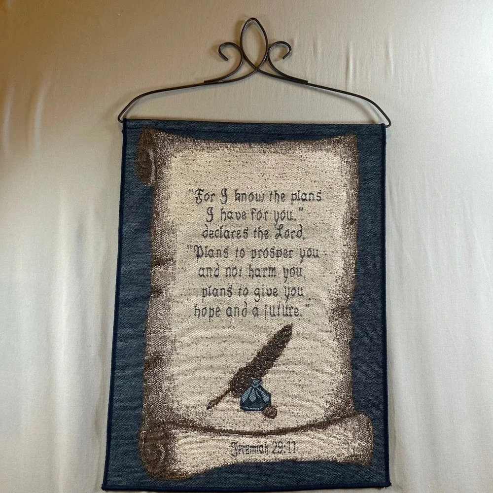 Manual Woodworkers & Weavers Jeremiah 29:11 Tapestry Wall Hanging Banner 13x18